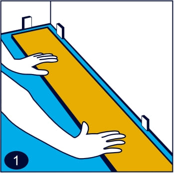 Укладка первой доски spc ламината Укладка первой доски