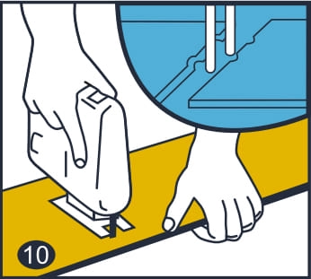 Вырез отверстий для труб в каменном ламинате Вырез отверстий для труб